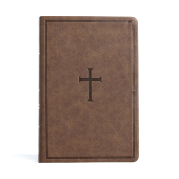 Imitation Leather CSB Giant Print Reference Bible, Brown Leathertouch, Indexed Book