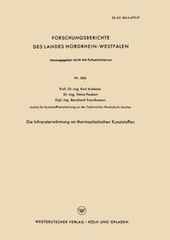 Paperback Die Infraroterwärmung an Thermoplastischen Kunststoffen [German] Book