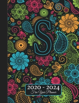 Five Year Planner: Monogram S Voodoo Style Binding I Your Initials Motivational Bullet Planner I 5 Years Appointments, Family Events, Log Book Business I Agenda & Schedule Journal I Christmas Gift