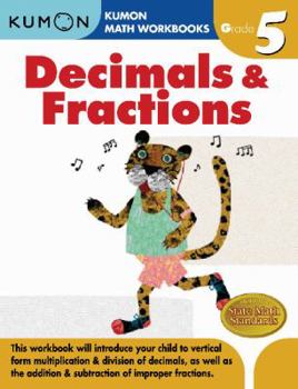 Paperback Kumon Grade 5 Decimals & Fractions Book