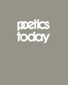 Paperback Poetics Today: International Journal for Theory and Analysis of Literature and Communication Book