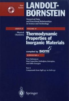 Hardcover Pure Substances. Part 4 _ Compounds from Hgh_g to Znte_g Book