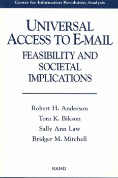 Paperback Universal Access to E-mail: Feasibility and Societal Implications Book