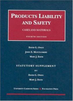 Paperback 2004 Statutory Supplement to Products Liability and Safety Book