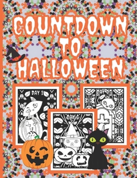 Paperback Countdown To Halloween: Halloween Cat Advent Coloring Book