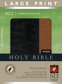 Imitation Leather Large Print Compact Bible-NLT [Large Print] Book