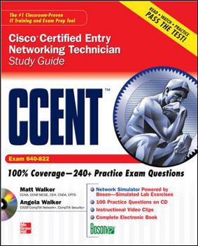 Paperback CCENT Cisco Certified Entry Networking Technician Study Guide: (Exam 640-822) [With CDROM] Book