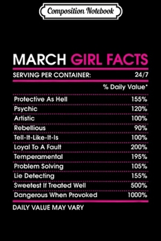 Composition Notebook: Womens I'm A March Girl 1989 Sunflower 30th Birthday Gift Journal/Notebook Blank Lined Ruled 6x9 100 Pages