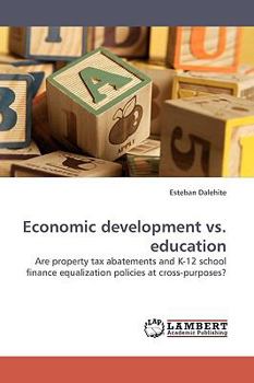 Paperback Economic Development vs. Education Book