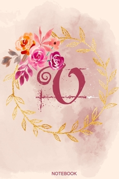 Paperback V Notebook: Journal Notebook with one Letter - White unique Softcover Design - Cute gift for Women and Girls - 6" x 9" Dot Grid - Book