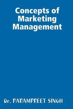Paperback Concepts of Marketing Management Book