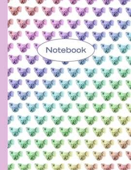 Paperback Koala Bear Rainbow Notebook: 8.5" x 11" Blank Wide Ruled Lined Cute Colorful Rainbow Koala Bear Notebook with Mama Koala for Girls Love Australia G Book