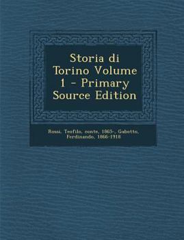 Paperback Storia Di Torino Volume 1 [Italian] Book