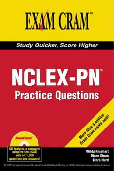 Paperback Nclex-PN Exam Practice Questions Exam Cram Book