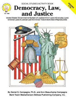 Paperback Democracy, Law, and Justice, Grades 5 - 8 Book
