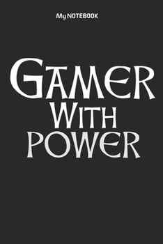 Gamer With POWER: Ruled Lovely Copy Book, SOFT Cover Girls Kids Elementary School Supplies Student Teacher Daily Creative Writing Journal, 100 Pages