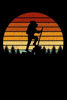 Wanderer Notizbuch: A5 Liniert 108 Seiten - Vintage Sonne Wandern Notizheft - Geschenk f�r Wanderer und Bergsteiger