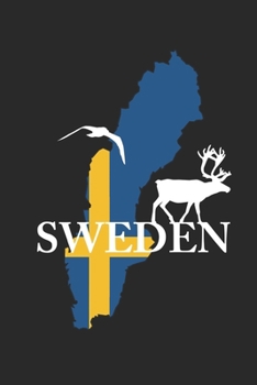 Paperback Wikstroem - Notes: Sweden Country Banner Moose - Notizbuch 15,24 x 22,86 kariert Book