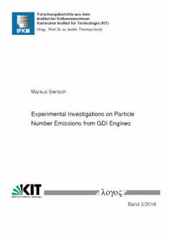 Paperback Experimental Investigations on Particle Number Emissions from Gdi Engines Book