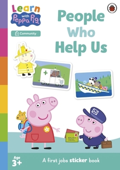 Paperback Ladybird Learn with Peppa People Who Help Us Sticker activity book. Book