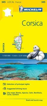 Map Michelin France: Corsica Map 345 Book