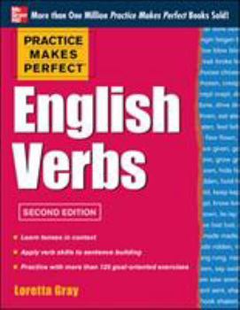 Paperback Practice Makes Perfect English Verbs, 2nd Edition: With 125 Exercises + Free Flashcard App Book