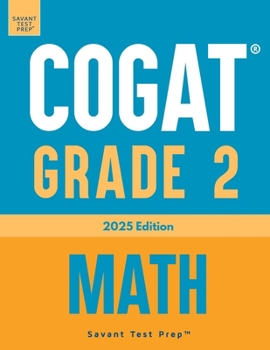 Paperback COGAT Grade 2 Math: Three Practice Tests - Level 8 Book
