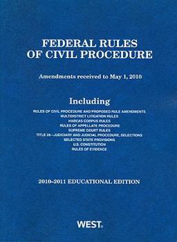 Paperback Federal Rules of Civil Procedure, Educational Edition Book