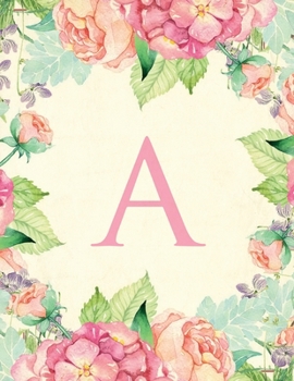 A: Traditional watercolor, stylish, decorative and simple floral capital letter monogram lined notebook, pretty, cute and suitable for women and ... 100 college ruled pages 8.5 x 11 size.
