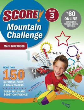 Paperback SCORE! Mountain Challenge Math Workbook, Grade 3 (Ages 8-9) Book