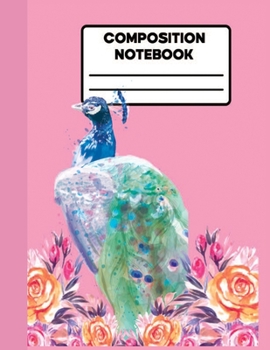Notebook: Watercolor Flower Notebook College Ruled Jounal Set For Kids Child,Boys And Girls.One Subject School Exercise Book-Pink Birds Watercolor ... Watercolor Flower love Composition Notebooks