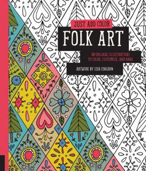 Paperback Folk Art: 30 Original Illustrations to Color, Customize, and Hang Book