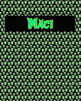 Paperback 120 Page Handwriting Practice Book with Green Alien Cover Maci: Primary Grades Handwriting Book