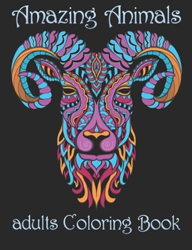 Paperback Amazing Animals: adults Coloring Book