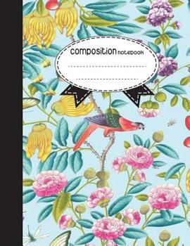 Paperback Composition Notebook, 8.5 x 11, 110 pages: Colorful Birds Flowers: (Notebooks) Book