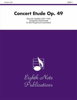 Paperback Concert Etude, Op. 49: Solo Trumpet and Concert Band, Conductor Score Book