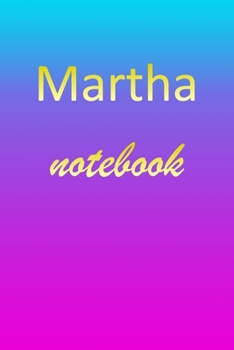 Paperback Martha: Blank Notebook - Wide Ruled Lined Paper Notepad - Writing Pad Practice Journal - Custom Personalized First Name Initia Book