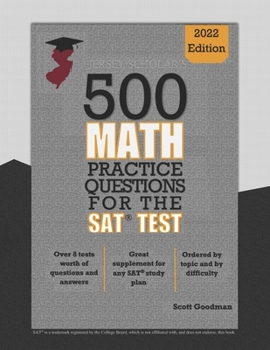 Paperback Jersey Scholar's 500 Math Practice Questions for the SAT Test Book