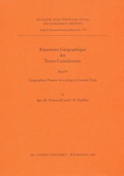 Paperback Repertoire Geographique Des Textes Cuneiformes: Geographical Names According to Urartian Texts [German] Book