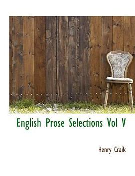 Paperback English Prose Selections Vol V Book