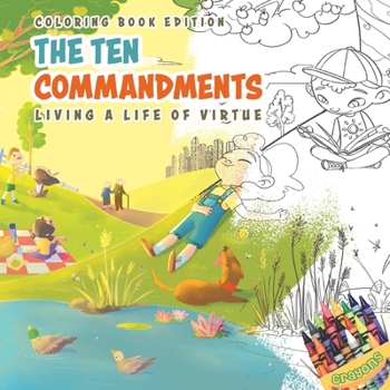 Paperback The Ten Commandments: Coloring Book Edition Book