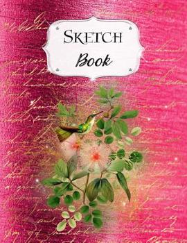 Paperback Sketch Book: Flower Sketchbook Scetchpad for Drawing or Doodling Notebook Pad for Creative Artists #5 Dark Pink Book