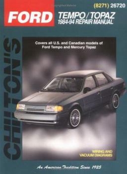 Paperback Ford Tempo and Topaz, 1984-94 Ford Tempo and Mercury Topaz 1984-94 Repair Manual Book