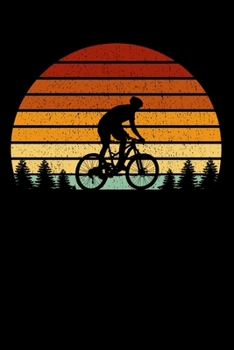 Paperback Mountain Biker Notebook: Vintage Sunset Mountain Biking 6 x 9 (A5) Graph Paper Squared Journal Gift For Mountain Bikers And Cyclists (108 Pages Book