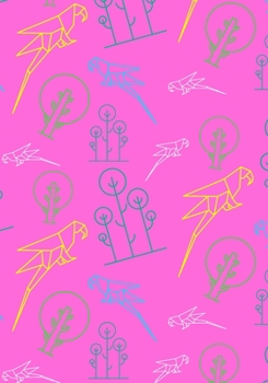 Tropical Geometric Pattern Coloring Notebook