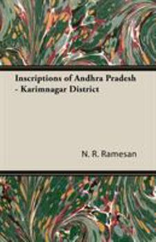 Paperback Inscriptions of Andhra Pradesh - Karimnagar District Book
