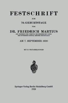 Festschrift Zum 70. Geburtstage