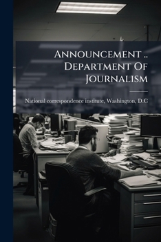Paperback Announcement .. Department Of Journalism Book