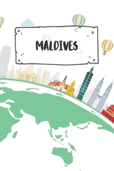 Maldives: Dotted Travel Diary Notebook or Journey Dotted Grid Journal - Holiday Trip Pocketbook for Men and Women with Dots