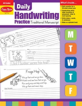 Paperback Daily Handwriting Practice: Traditional Manuscript, Kindergarten - Grade 6 Teacher Edition Book